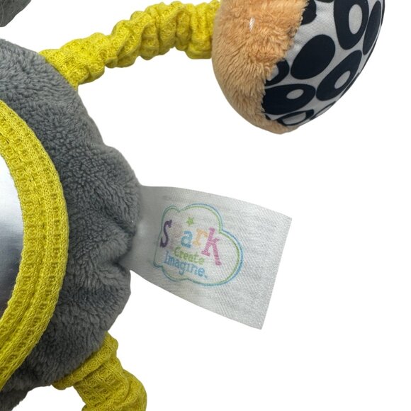 Spark Create Imagine Racoon with Mirror Plush Toy Stretchy Arms Rattle - Picture 3 of 5